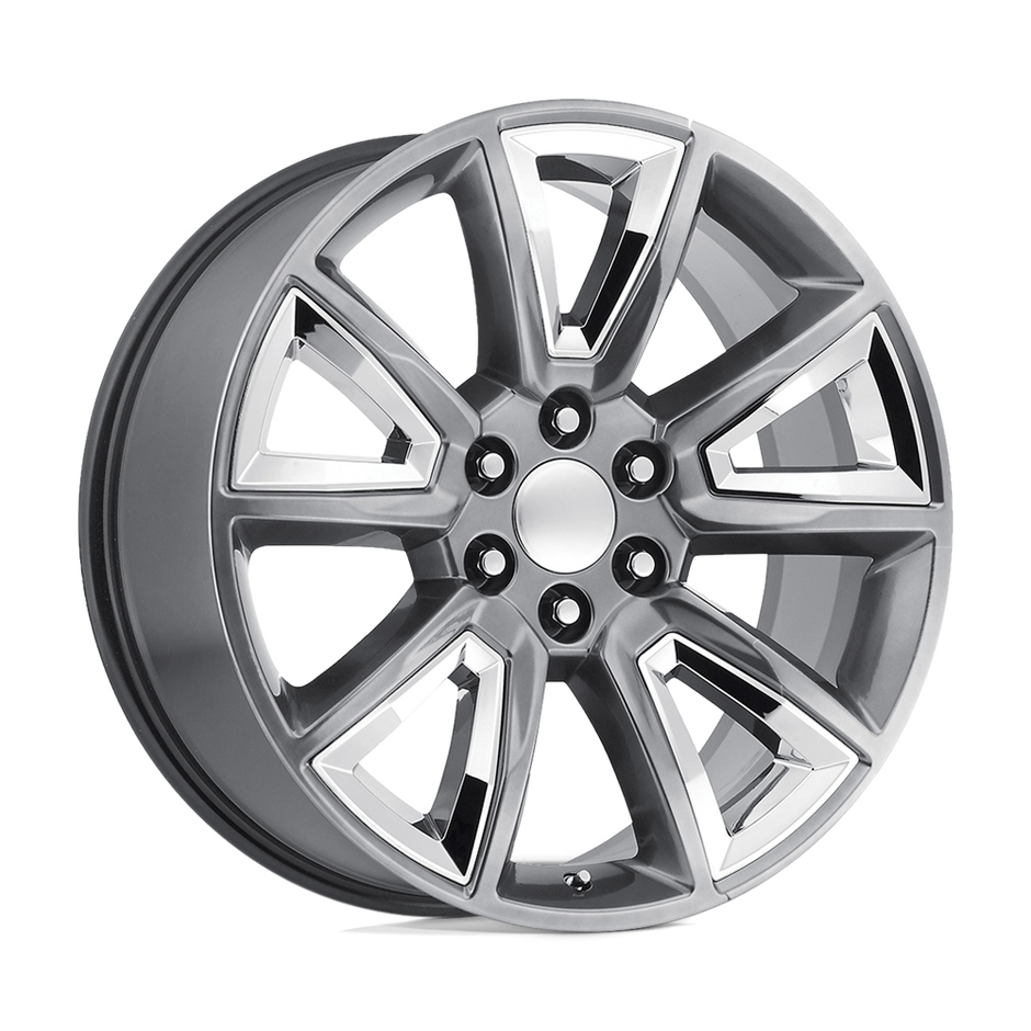 Performance Replicas PR168 22x9 Hyper Silver w/Chrome Accents 24mm ET 78.1mm CB 6x139.7