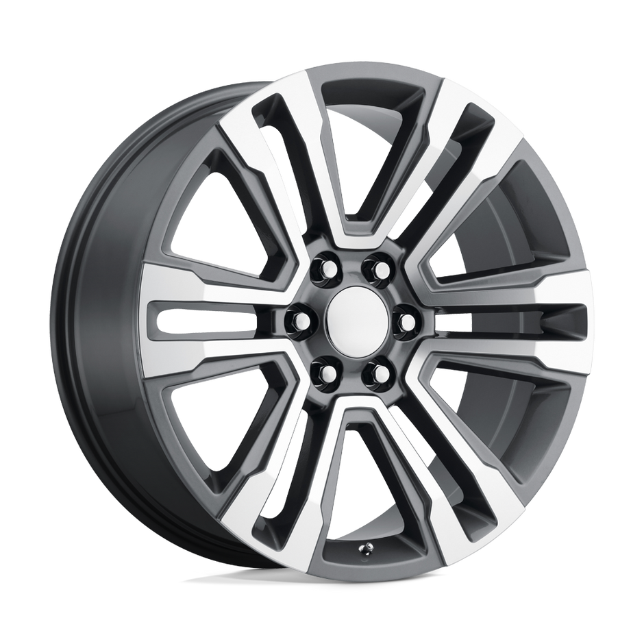 Performance Replicas PR182 22x9 Gunmetal Machined 24mm ET 78.1mm CB 6x139.7