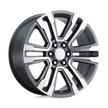 Performance Replicas PR182 22x9 Gunmetal Machined 24mm ET 78.1mm CB 6x139.7