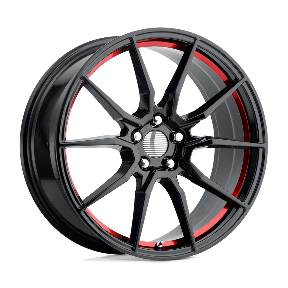 Performance Replicas PR193 20x10 Gloss Black w/Red Machined 40mm ET 70.7mm CB 5x114.3
