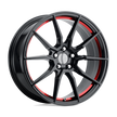 Performance Replicas PR193 20x10 Gloss Black w/Red Machined 40mm ET 70.7mm CB 5x114.3