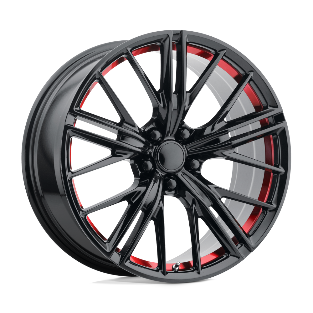 Performance Replicas PR194 20x11 Gloss Black w/Red Machined 43mm ET 67.06mm CB 5x120