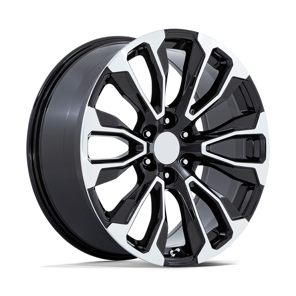 Performance Replicas PR211 22x9 Gloss Black w/Machined Face 28mm ET 78.1mm CB 6x139.7