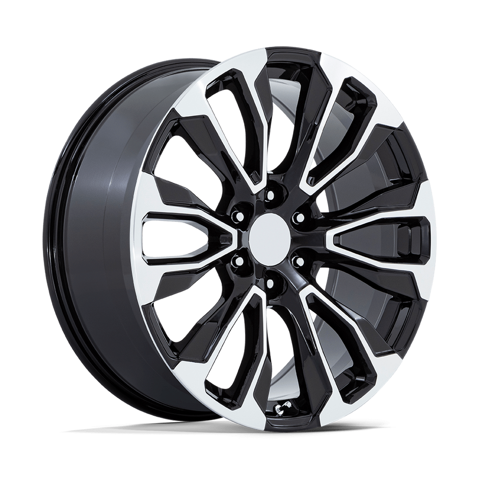 Performance Replicas PR211 22x9 Gloss Black w/Machined Face 28mm ET 78.1mm CB 6x139.7