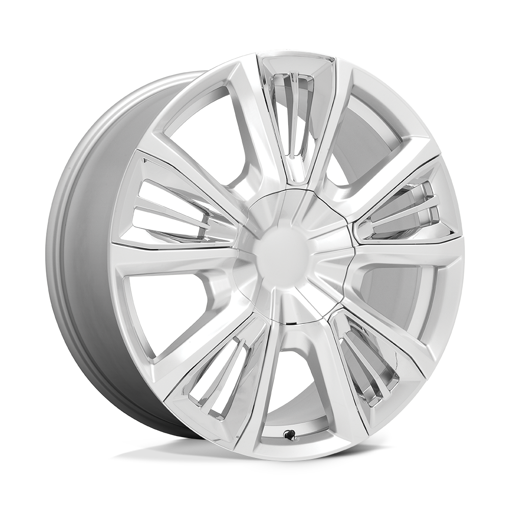 Performance Replicas PR212 22x9 Silver w/Chrome Accents 28mm ET 78.1mm CB 6x139.7