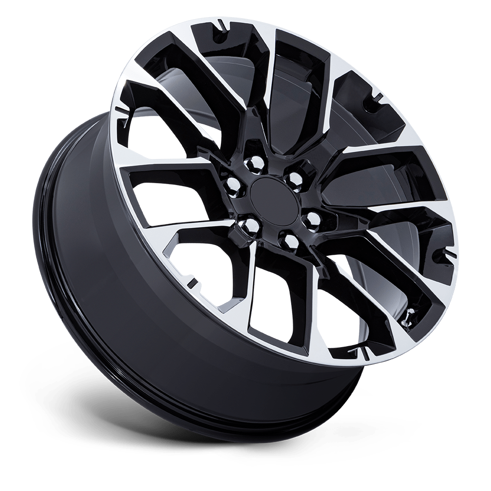 Performance Replicas PR224 22x9 Gloss Black w/Machined Face 28mm ET 78.1mm CB 6x139.7