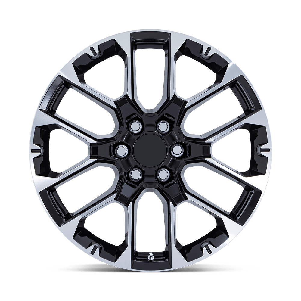 Performance Replicas PR224 22x9 Gloss Black w/Machined Face 28mm ET 78.1mm CB 6x139.7