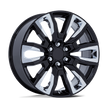 Performance Replicas PR225 22x9 Gloss Black w/Chrome Accents 28mm ET 78.1mm CB 6x139.7
