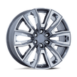 Performance Replicas PR225 22x9 Gloss Gunmetal Machined w/Chrome Accents 28mm ET 78.1mm CB 6x139.7