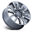 Performance Replicas PR225 22x9 Gloss Gunmetal Machined w/Chrome Accents 28mm ET 78.1mm CB 6x139.7