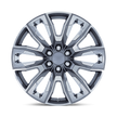 Performance Replicas PR225 22x9 Gloss Gunmetal Machined w/Chrome Accents 28mm ET 78.1mm CB 6x139.7