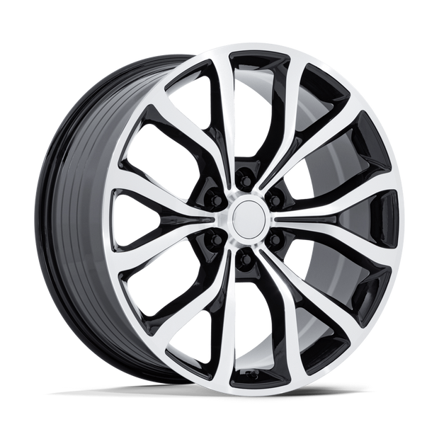 Performance Replicas PR230 24x10 Gloss Black w/Machined Face 31mm ET 87.1mm CB 6x135