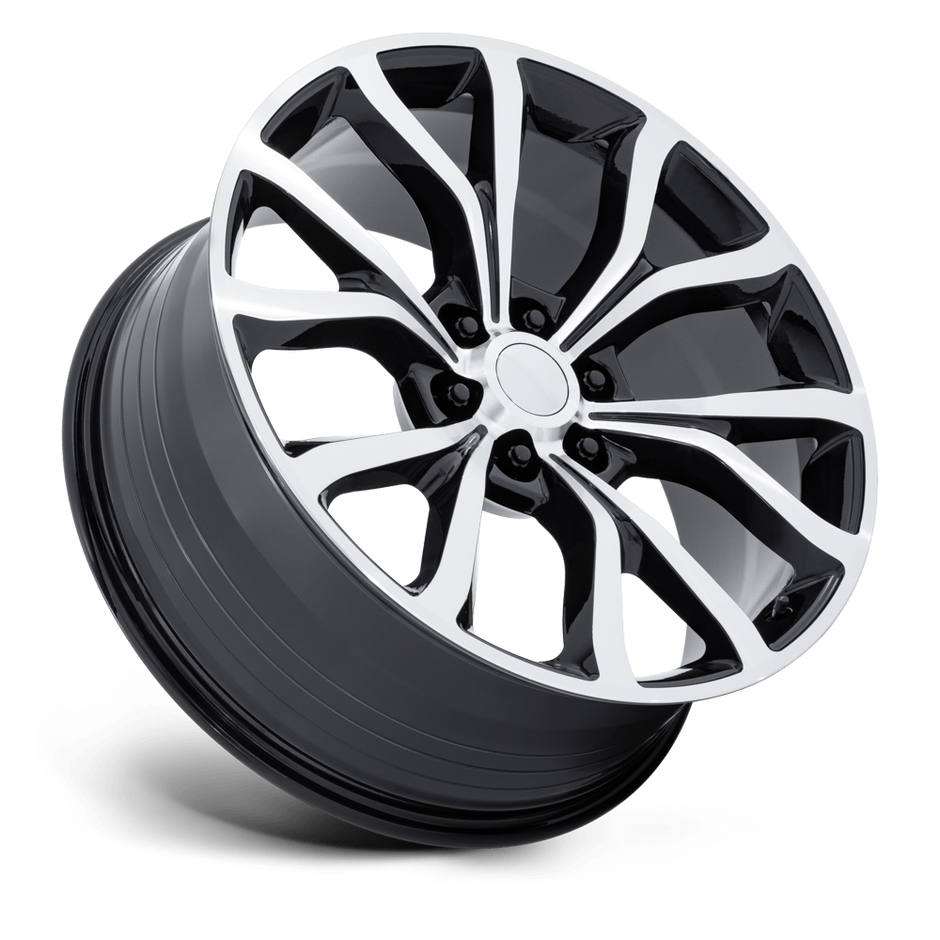 Performance Replicas PR230 24x10 Gloss Black w/Machined Face 31mm ET 87.1mm CB 6x135