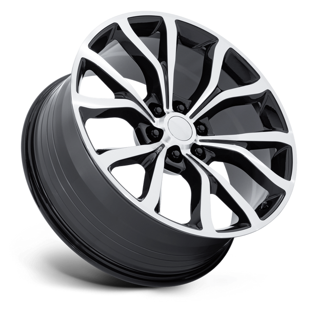 Performance Replicas PR230 24x10 Gloss Black w/Machined Face 31mm ET 87.1mm CB 6x135