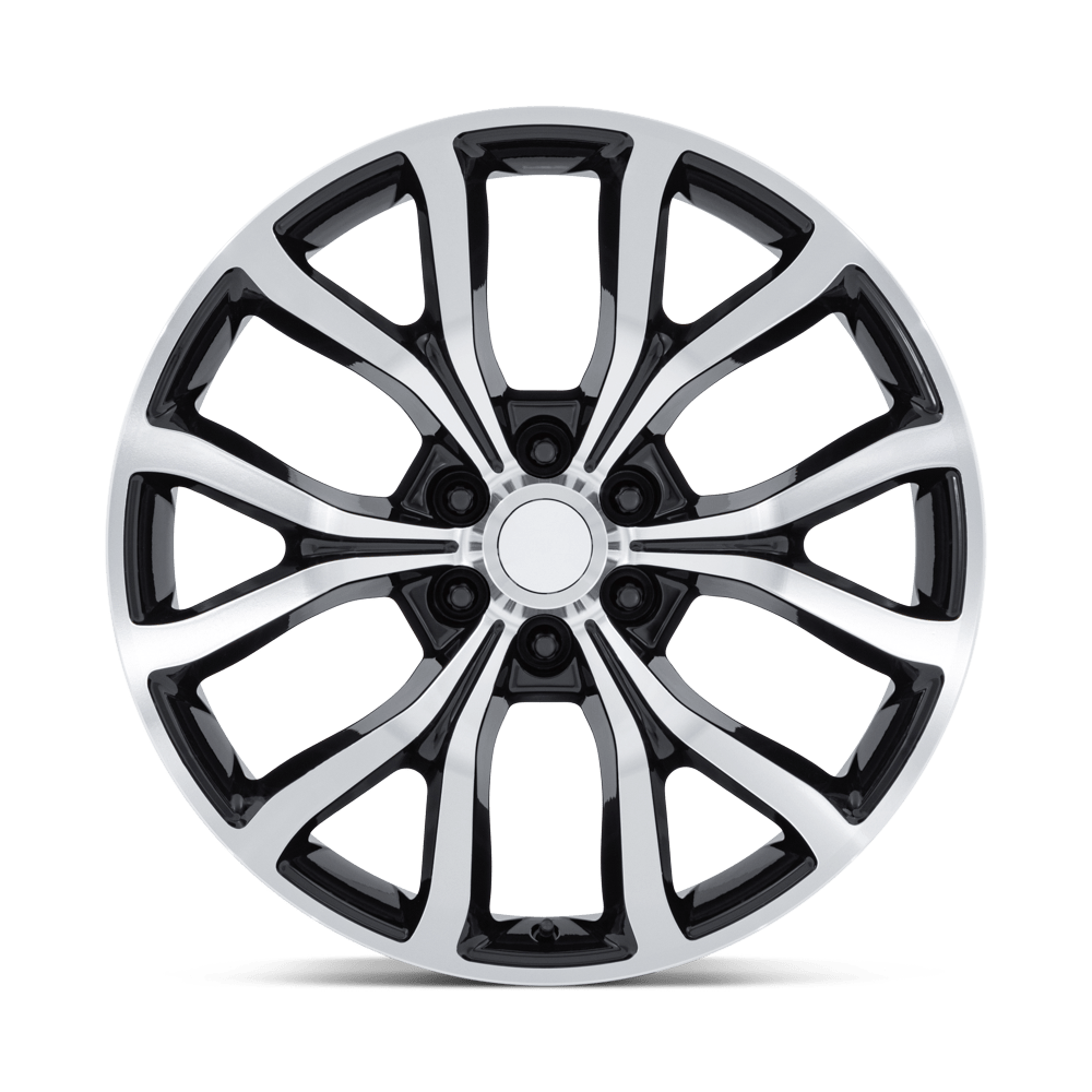 Performance Replicas PR230 24x10 Gloss Black w/Machined Face 31mm ET 87.1mm CB 6x135