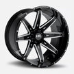 Hardrock Offroad Painkiller Xposed 22x10 Gloss Black Milled -25mm ET 108mm CB 6x139.7 wheel