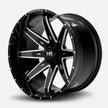 Hardrock Offroad Painkiller Xposed 22x12 Gloss Black Milled -44mm ET 110.3mm CB 5x150 wheel
