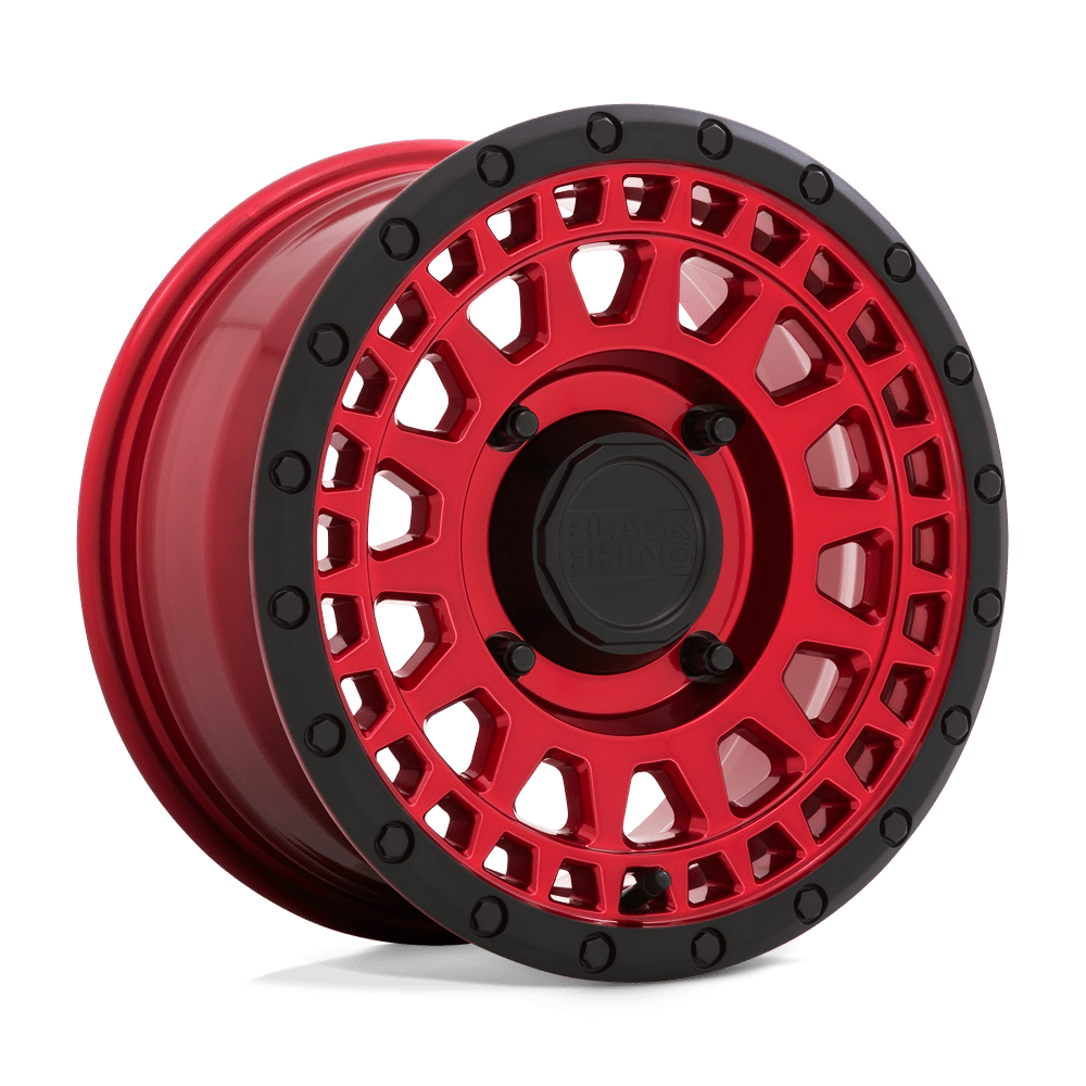 Black Rhino Hard Alloys Parker UTV Beadlock 14x7 Candy Red w/Black Bead Ring 36mm ET 80.2mm CB 4x110