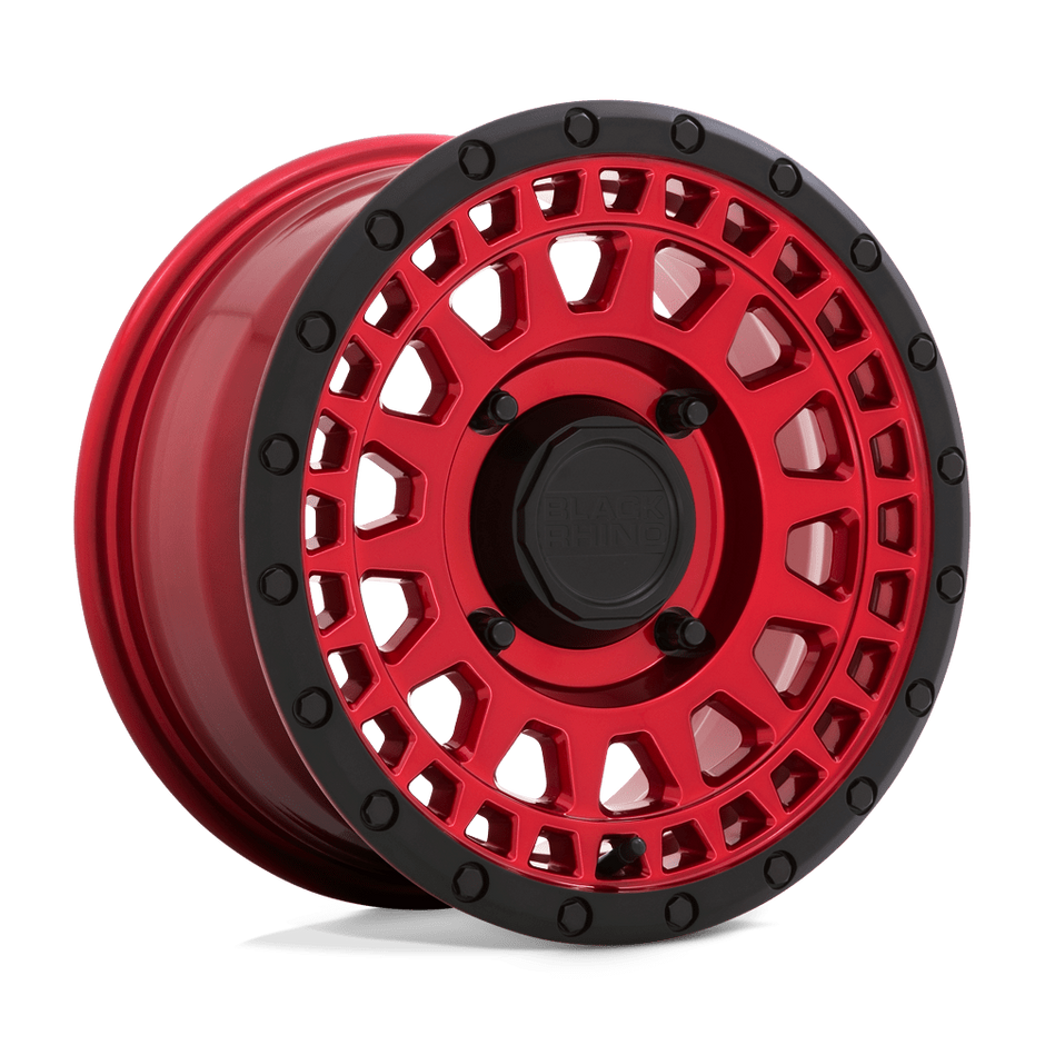 Black Rhino Hard Alloys Parker UTV Beadlock 14x7 Candy Red w/Black Bead Ring 36mm ET 80.2mm CB 4x110