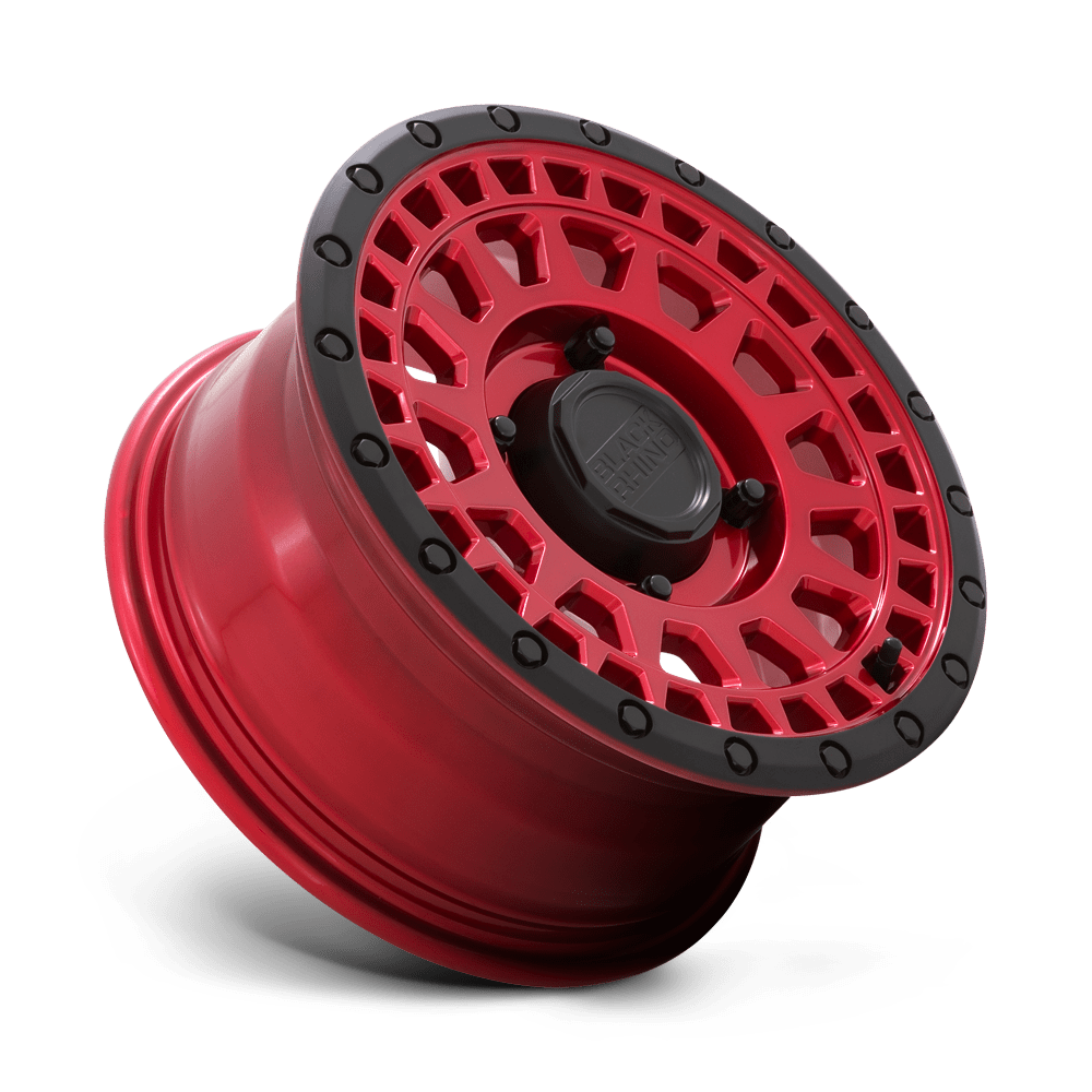Black Rhino Hard Alloys Parker UTV Beadlock 14x7 Candy Red w/Black Bead Ring 36mm ET 80.2mm CB 4x110