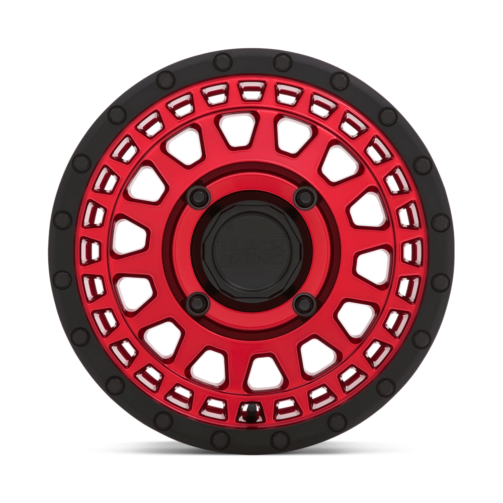 Black Rhino Hard Alloys Parker UTV Beadlock 14x7 Candy Red w/Black Bead Ring 36mm ET 80.2mm CB 4x110