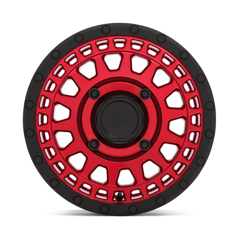 Black Rhino Hard Alloys Parker UTV Beadlock 14x7 Candy Red w/Black Bead Ring 36mm ET 80.2mm CB 4x110