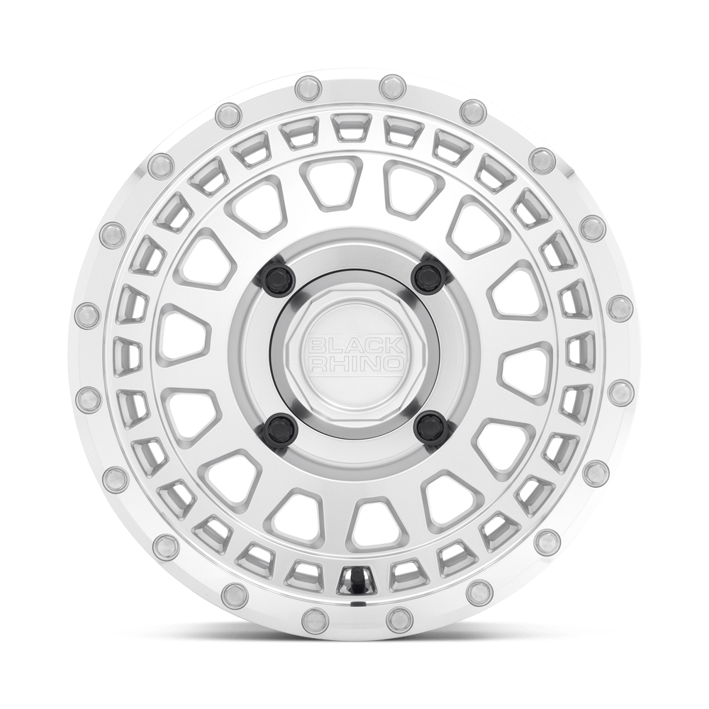 Black Rhino Hard Alloys Parker UTV 14x7 Silver w/Mirror Cut Face 36mm ET 80.2mm CB 4x110