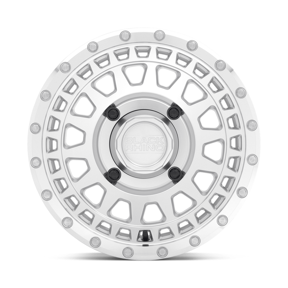Black Rhino Hard Alloys Parker UTV 14x7 Silver w/Mirror Cut Face 36mm ET 80.2mm CB 4x110
