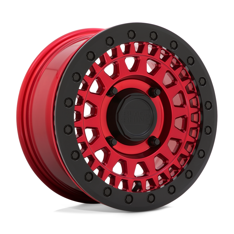 Black Rhino Hard Alloys Parker UTV Beadlock 14x7 Candy Red w/Black Bead Ring 36mm ET 80.2mm CB 4x110