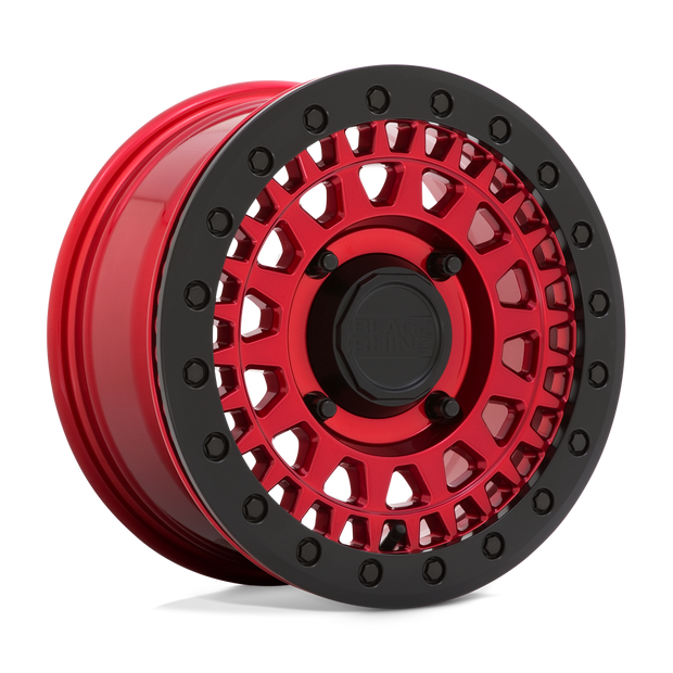 Black Rhino Hard Alloys Parker UTV Beadlock 14x7 Candy Red w/Black Bead Ring 36mm ET 80.2mm CB 4x110