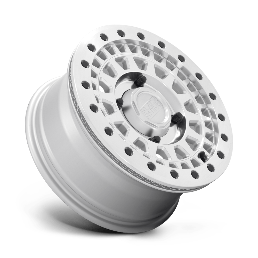 Black Rhino Hard Alloys Parker UTV Beadlock 14x7 Silver w/Mirror Cut Face 36mm ET 80.2mm CB 4x110