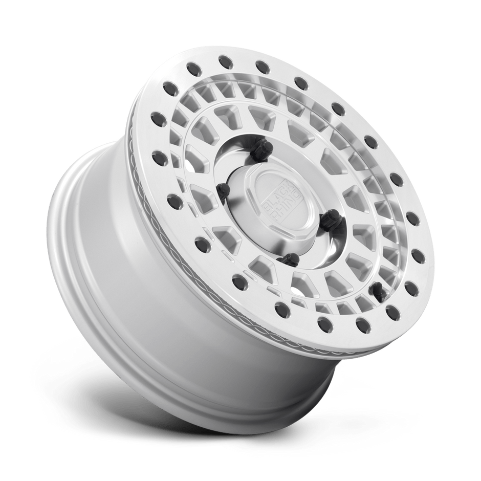 Black Rhino Hard Alloys Parker UTV Beadlock 14x7 Silver w/Mirror Cut Face 36mm ET 80.2mm CB 4x110