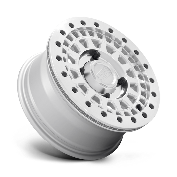 Black Rhino Hard Alloys Parker UTV Beadlock 14x7 Silver w/Mirror Cut Face 36mm ET 80.2mm CB 4x110