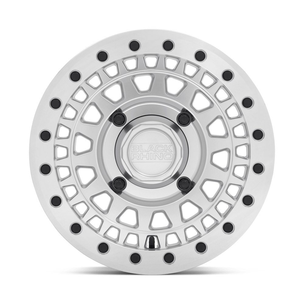 Black Rhino Hard Alloys Parker UTV Beadlock 14x7 Silver w/Mirror Cut Face 36mm ET 80.2mm CB 4x110