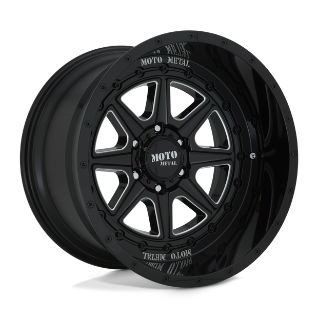 Moto Metal MO801 Phantom 20x10 Gloss Black Milled -18mm ET 71.5mm CB 5x127