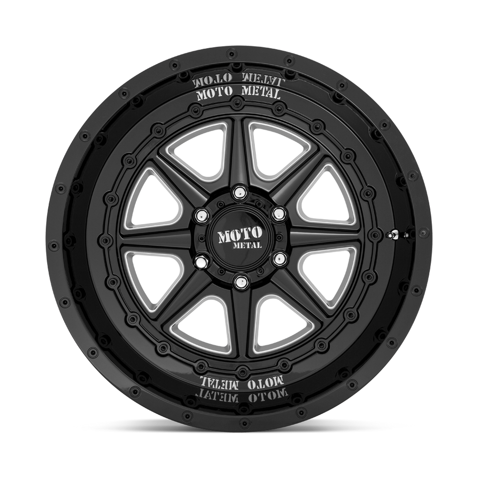 Moto Metal MO801 Phantom 20x10 Gloss Black Milled -18mm ET 71.5mm CB 5x127