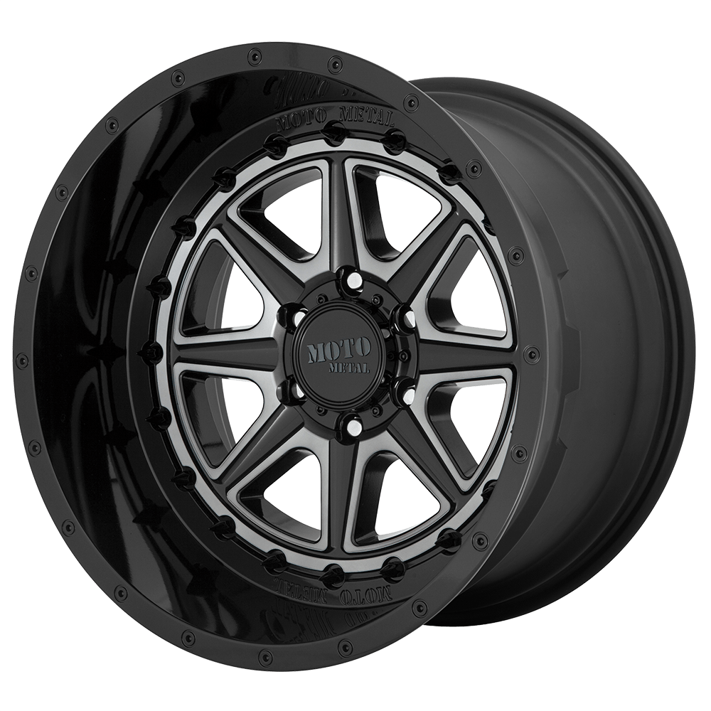 Moto Metal MO801 Phantom 20x10 Gloss Black w/Gray Tint -18mm ET 87.1mm CB 6x135