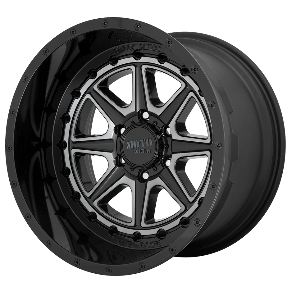 Moto Metal MO801 Phantom 20x10 Gloss Black w/Gray Tint -18mm ET 87.1mm CB 6x135