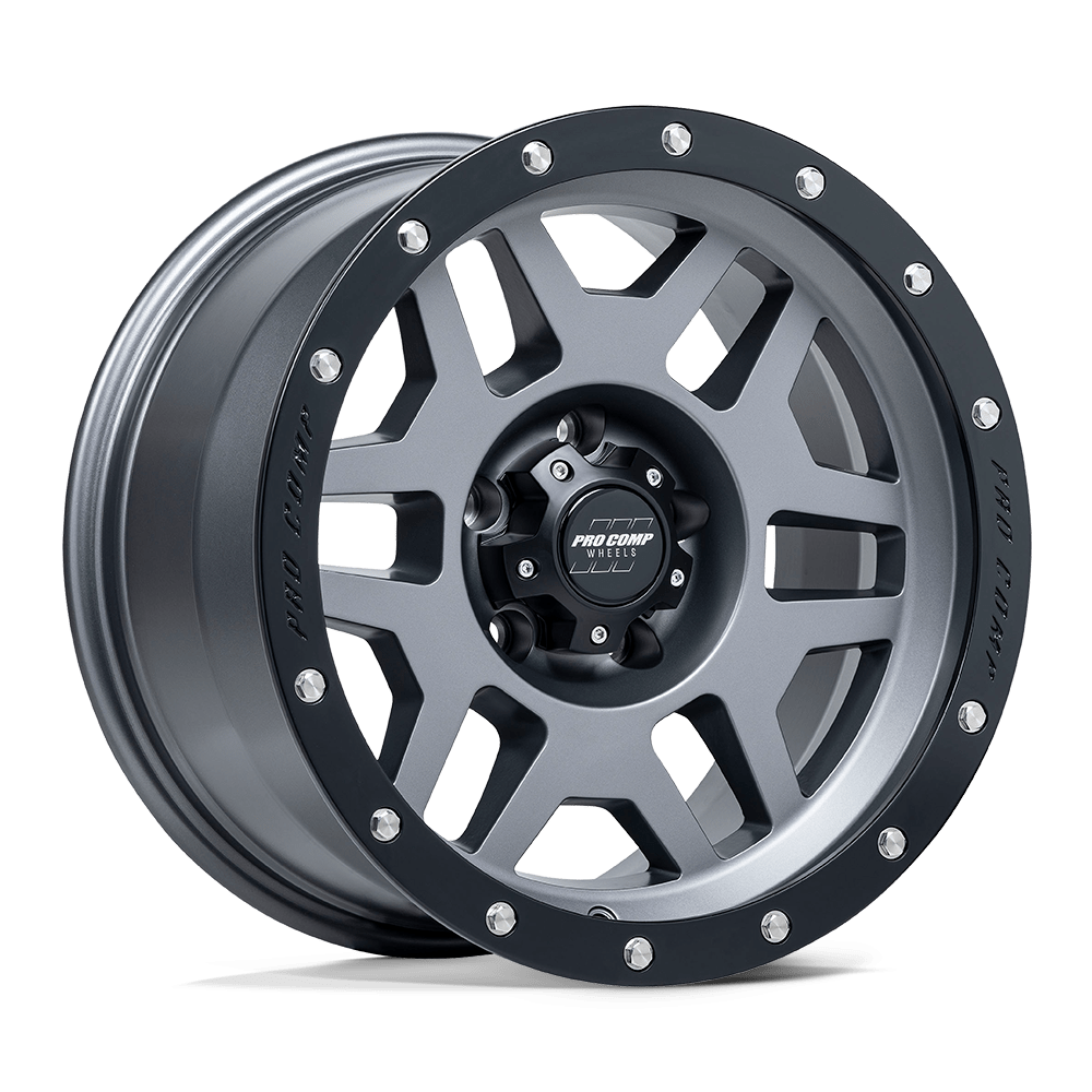Pro Comp Alloys PA41 Phaser 17x9 Matte Graphite w/Black Lip -6mm ET 83.06mm CB 5x127