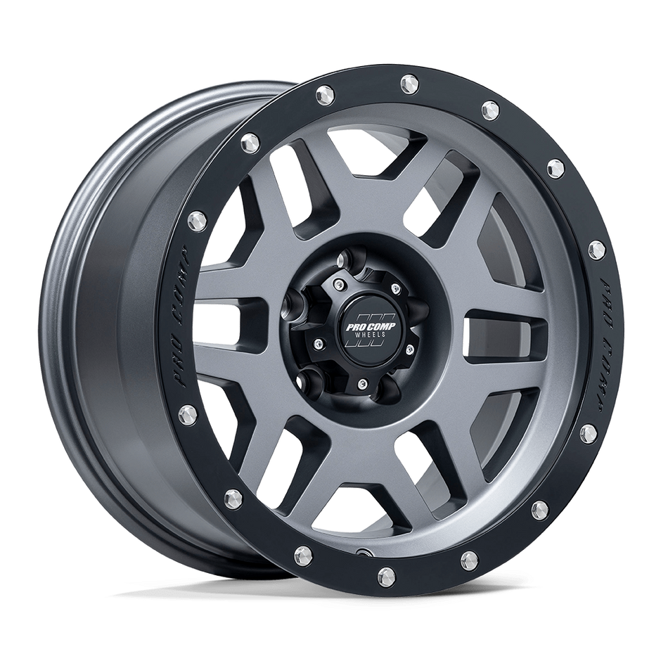 Pro Comp Alloys PA41 Phaser 17x9 Matte Graphite w/Black Lip -6mm ET 83.06mm CB 5x127