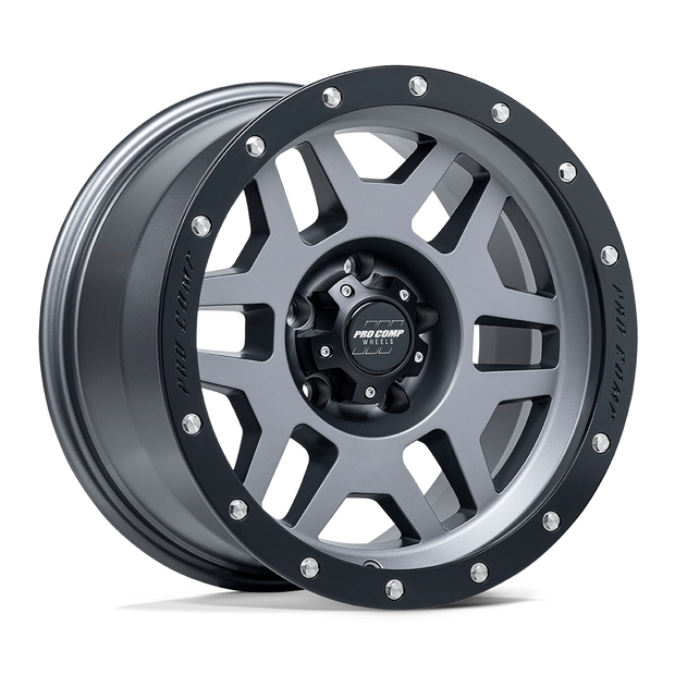 Pro Comp Alloys PA41 Phaser 17x9 Matte Graphite w/Black Lip -6mm ET 83.06mm CB 5x127
