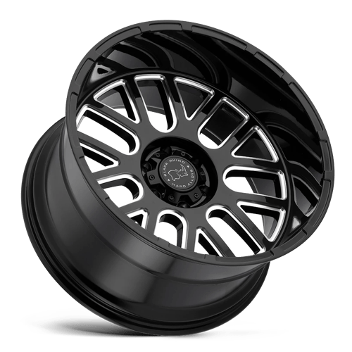 Black Rhino Hard Alloys Pismo 20x9.5 Gloss Black w/Milled Spokes -18mm ET 71.5mm CB 5x127