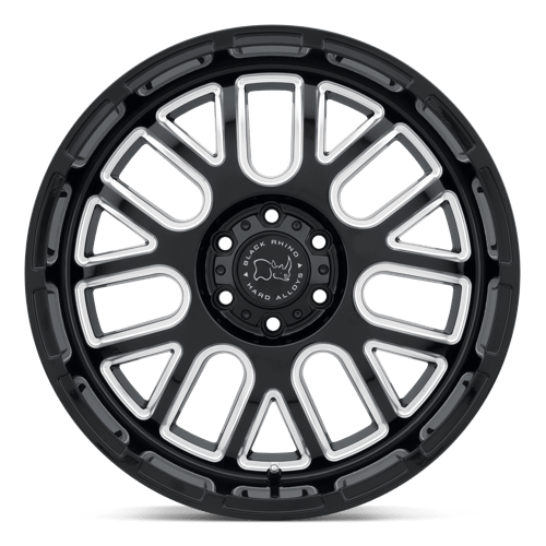 Black Rhino Hard Alloys Pismo 20x9.5 Gloss Black w/Milled Spokes -18mm ET 71.5mm CB 5x127