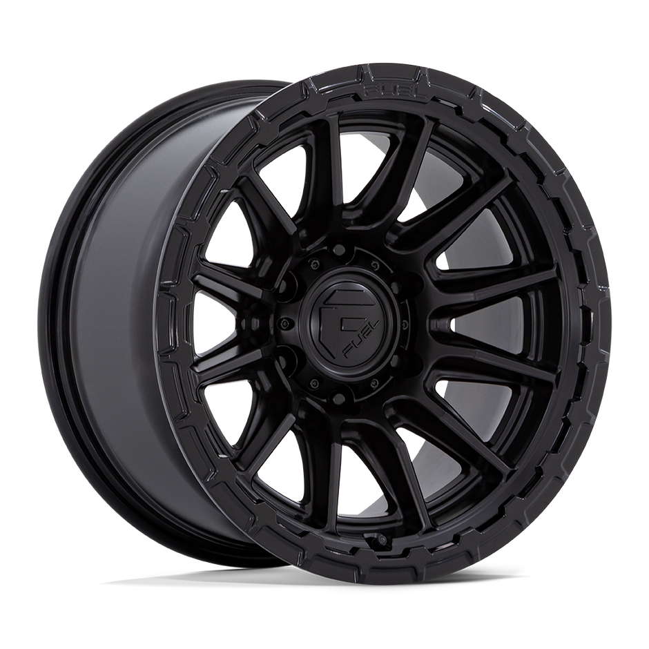 Fuel Wheels FC866 Piston 17x8.5 Blackout w/Gloss Black Lip 25mm ET 72.56mm CB 5x114.3