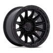 Fuel Wheels FC866 Piston 17x8.5 Blackout w/Gloss Black Lip 25mm ET 72.56mm CB 5x114.3
