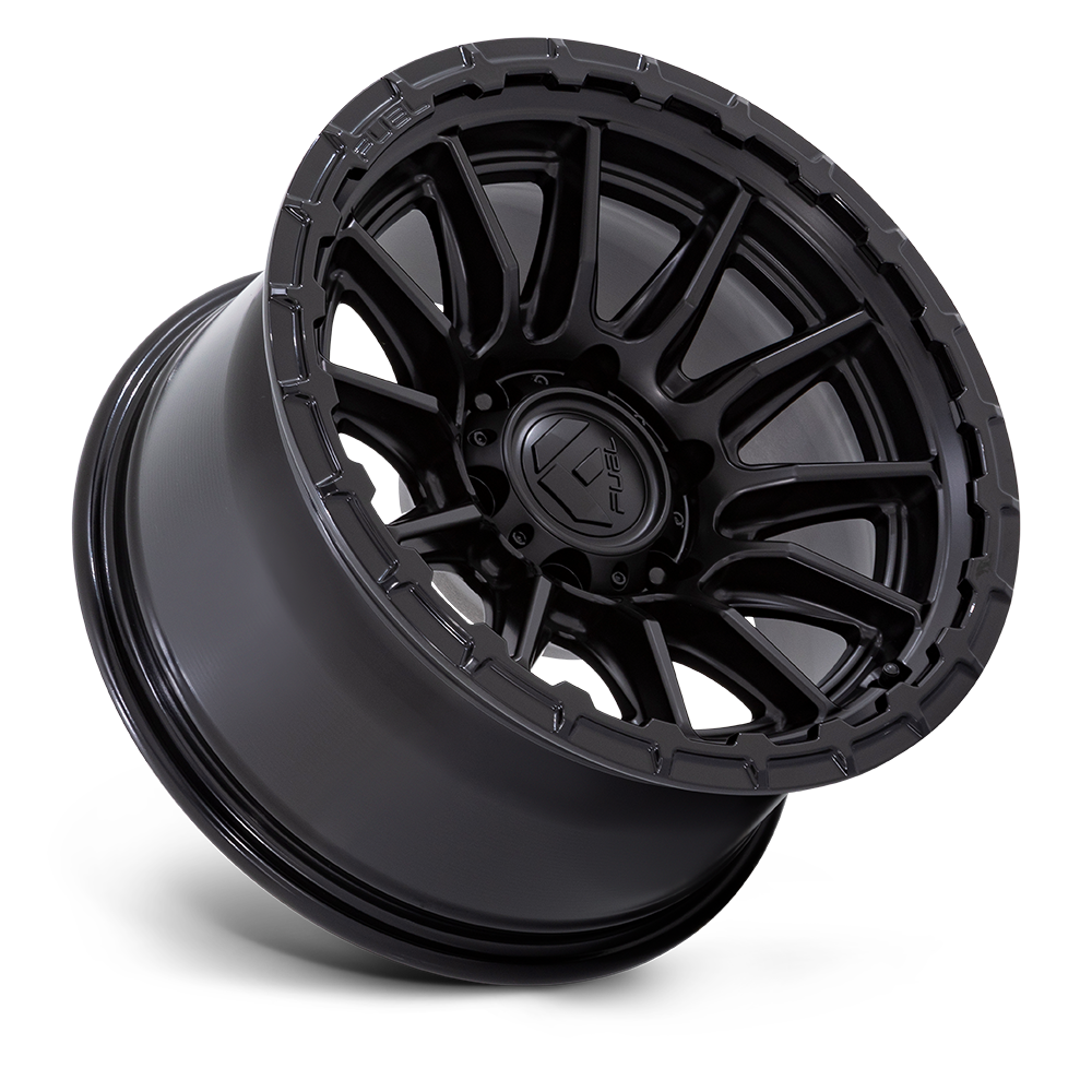 Fuel Wheels FC866 Piston 17x8.5 Blackout w/Gloss Black Lip 25mm ET 72.56mm CB 5x114.3