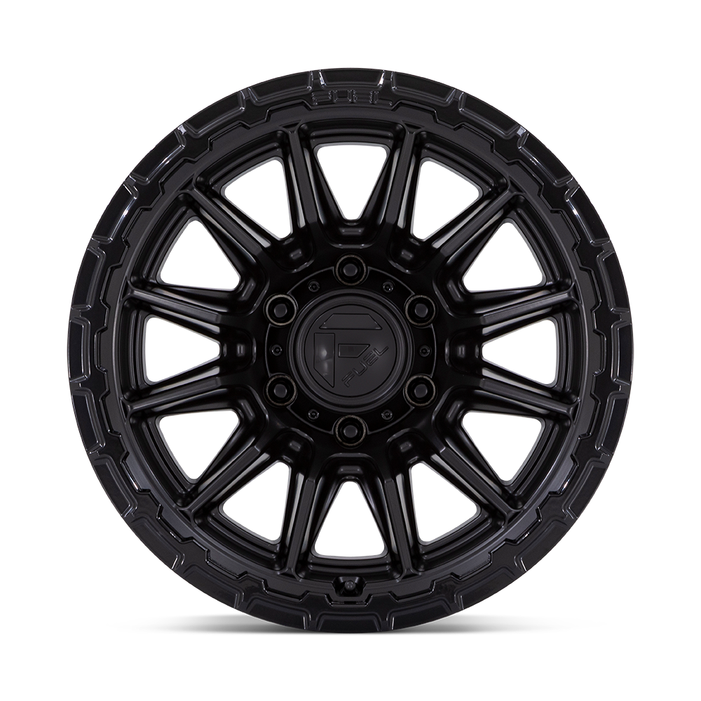 Fuel Wheels FC866 Piston 17x8.5 Blackout w/Gloss Black Lip 25mm ET 72.56mm CB 5x114.3