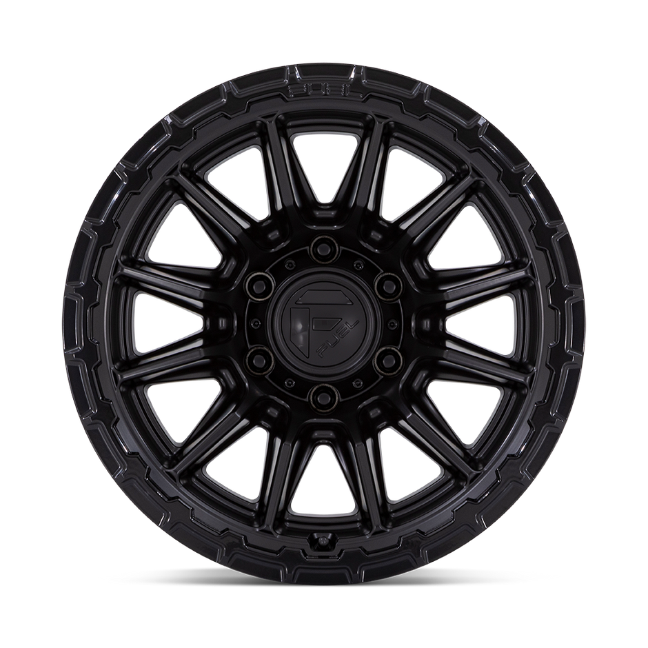 Fuel Wheels FC866 Piston 17x8.5 Blackout w/Gloss Black Lip 25mm ET 72.56mm CB 5x114.3