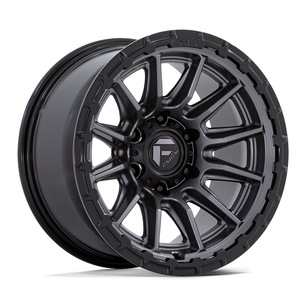 Fuel Wheels FC866 Piston 17x8.5 Matte Gunmetal w/Gloss Black Lip 25mm ET 72.56mm CB 5x114.3