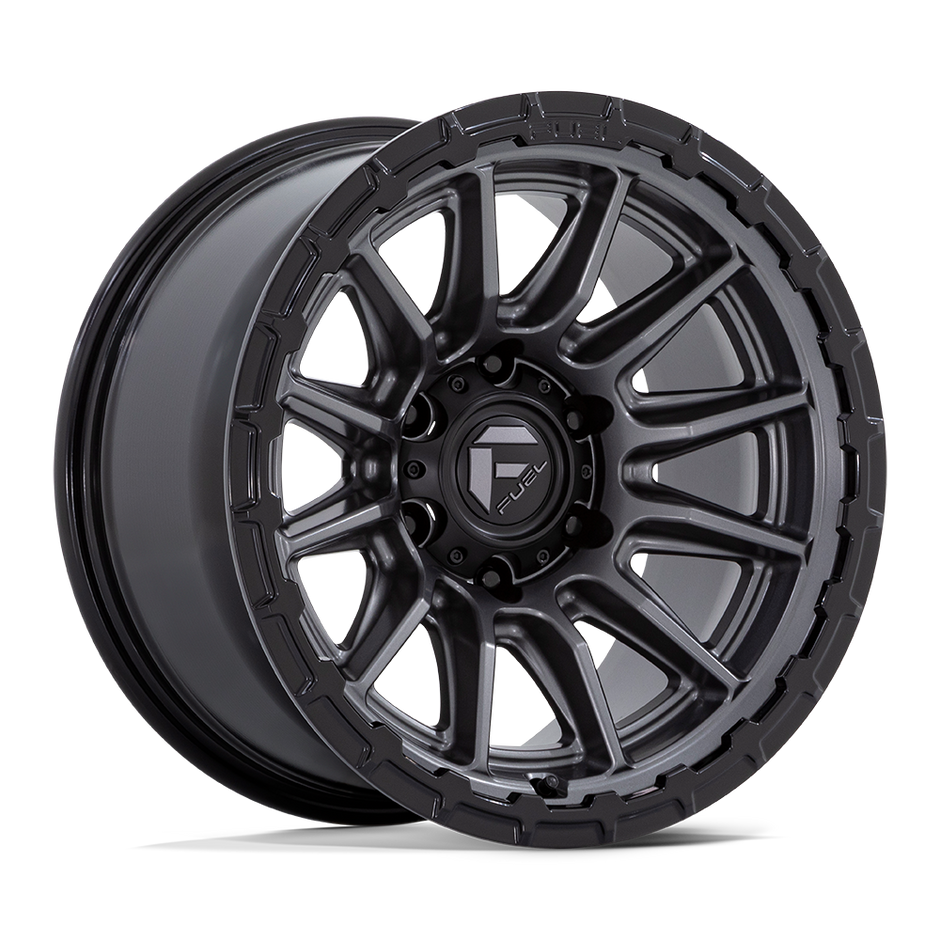 Fuel Wheels FC866 Piston 17x8.5 Matte Gunmetal w/Gloss Black Lip 25mm ET 72.56mm CB 5x114.3